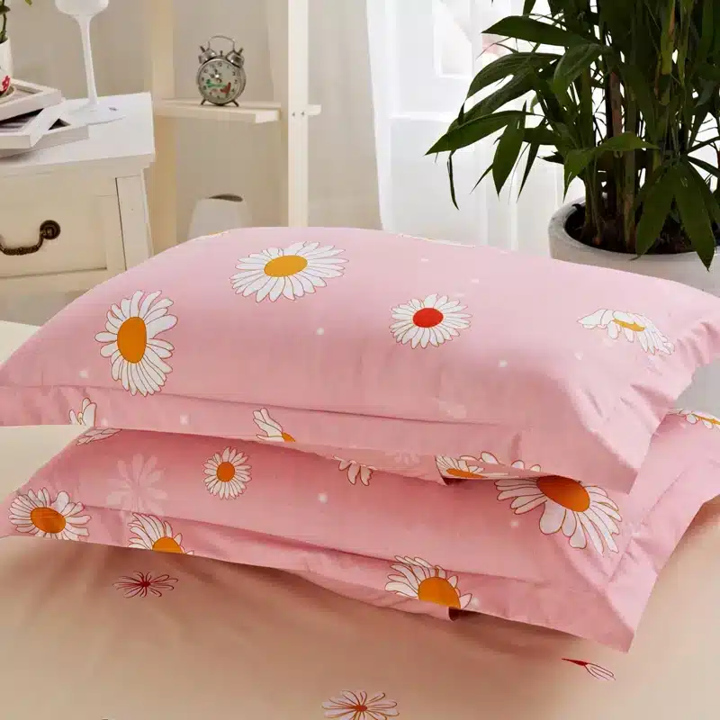 Black rose bedding set Rose Heart duvet cover 3 or 4pcs/set Summer bed set white bedclothes Flora flat sheet daisy kid bedlinen 49