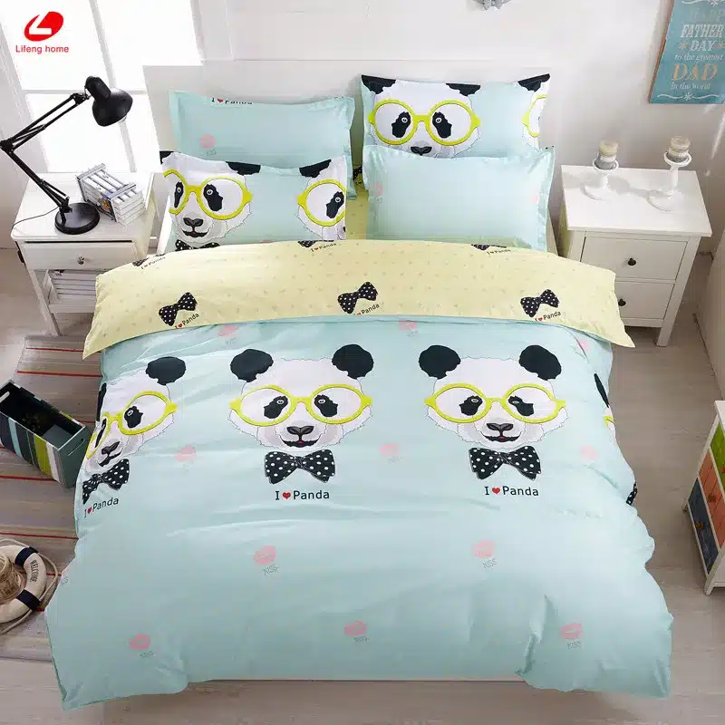 Black rose bedding set Rose Heart duvet cover 3 or 4pcs/set Summer bed set white bedclothes Flora flat sheet daisy kid bedlinen 76