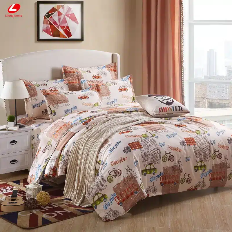 Black rose bedding set Rose Heart duvet cover 3 or 4pcs/set Summer bed set white bedclothes Flora flat sheet daisy kid bedlinen 87