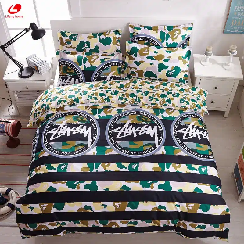 Black rose bedding set Rose Heart duvet cover 3 or 4pcs/set Summer bed set white bedclothes Flora flat sheet daisy kid bedlinen 93