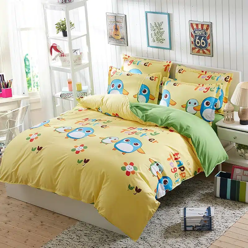 Black rose bedding set Rose Heart duvet cover 3 or 4pcs/set Summer bed set white bedclothes Flora flat sheet daisy kid bedlinen 111