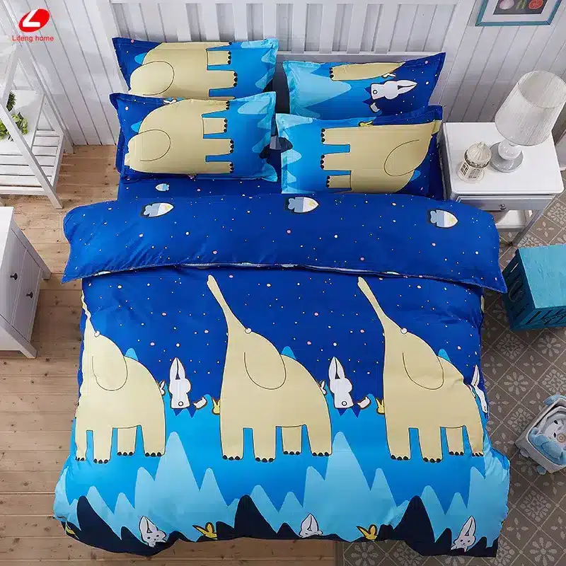 Black rose bedding set Rose Heart duvet cover 3 or 4pcs/set Summer bed set white bedclothes Flora flat sheet daisy kid bedlinen 128
