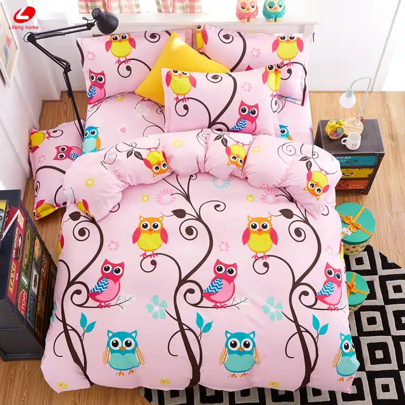 Black rose bedding set Rose Heart duvet cover 3 or 4pcs/set Summer bed set white bedclothes Flora flat sheet daisy kid bedlinen 134
