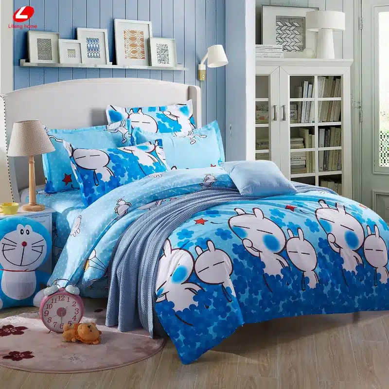 Black rose bedding set Rose Heart duvet cover 3 or 4pcs/set Summer bed set white bedclothes Flora flat sheet daisy kid bedlinen 143