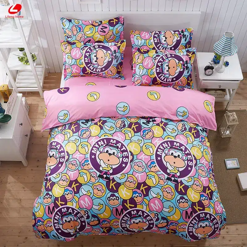 Black rose bedding set Rose Heart duvet cover 3 or 4pcs/set Summer bed set white bedclothes Flora flat sheet daisy kid bedlinen 146