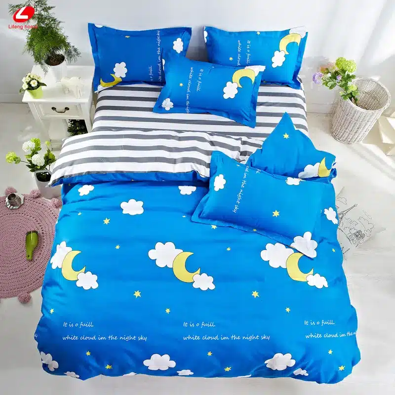 Black rose bedding set Rose Heart duvet cover 3 or 4pcs/set Summer bed set white bedclothes Flora flat sheet daisy kid bedlinen 152