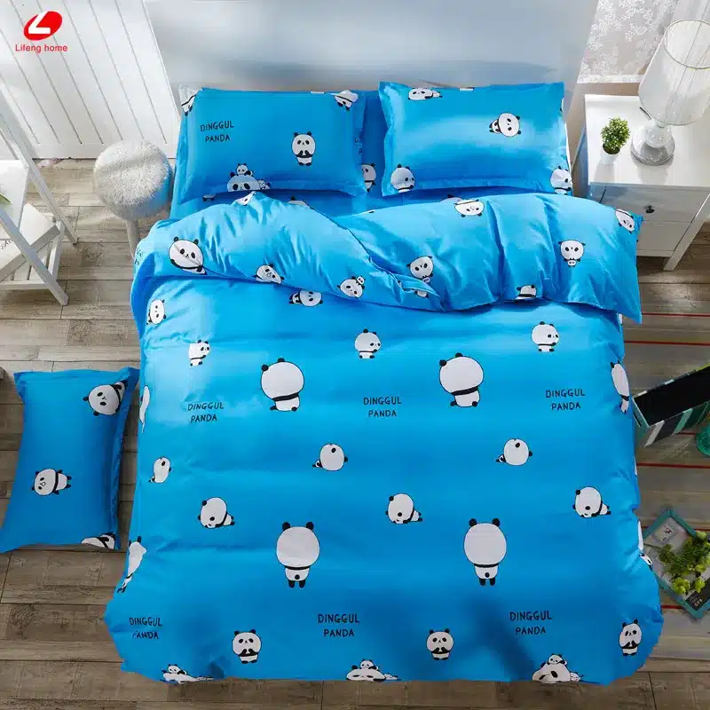 Black rose bedding set Rose Heart duvet cover 3 or 4pcs/set Summer bed set white bedclothes Flora flat sheet daisy kid bedlinen 153
