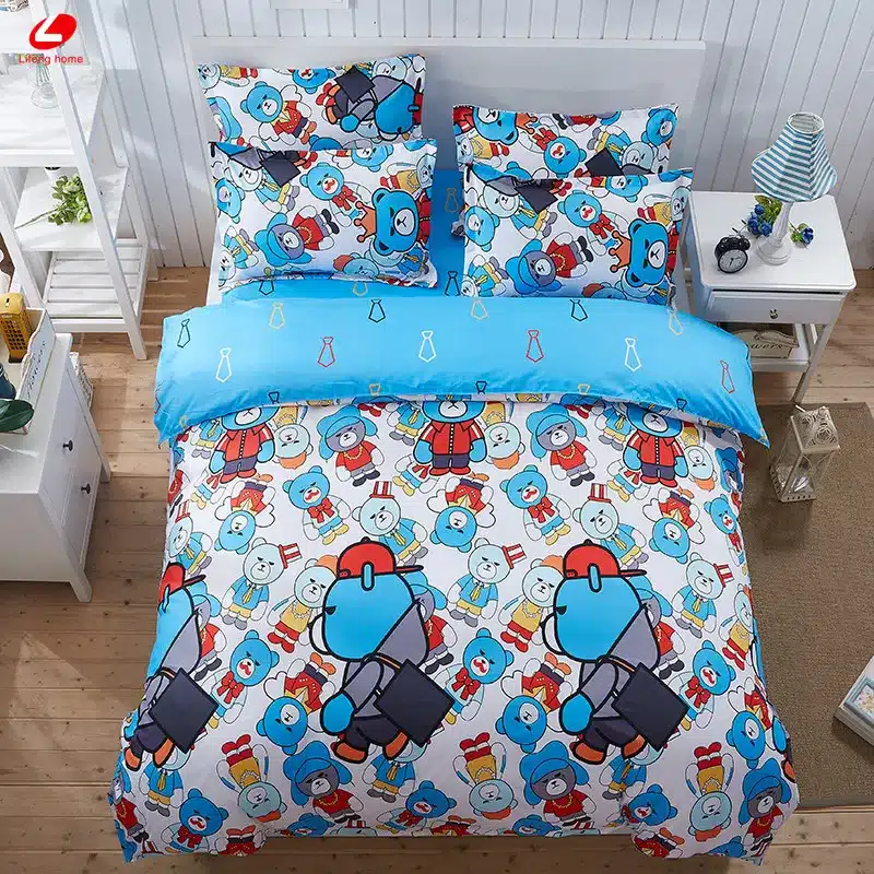 Black rose bedding set Rose Heart duvet cover 3 or 4pcs/set Summer bed set white bedclothes Flora flat sheet daisy kid bedlinen 154