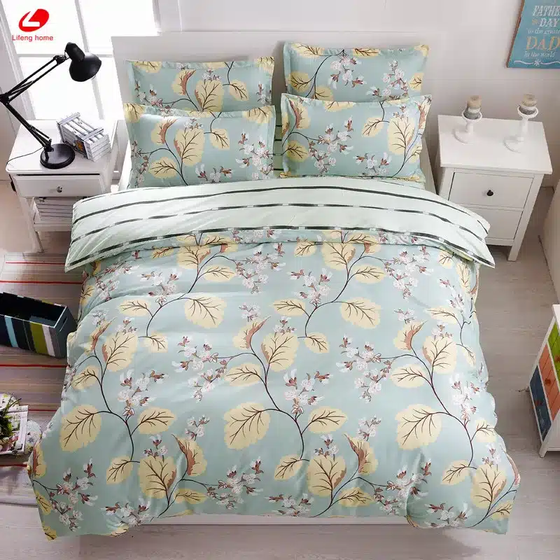 Black rose bedding set Rose Heart duvet cover 3 or 4pcs/set Summer bed set white bedclothes Flora flat sheet daisy kid bedlinen 156