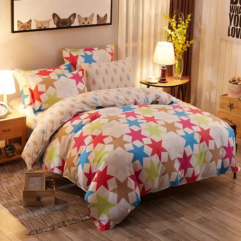 Cactaceae bedding set Mans Stripe duvet cover set summer Green sheet, pillowcase&duvet cover set white black star bed linen set 16