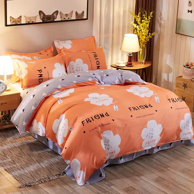 Cactaceae bedding set Mans Stripe duvet cover set summer Green sheet, pillowcase&duvet cover set white black star bed linen set 23