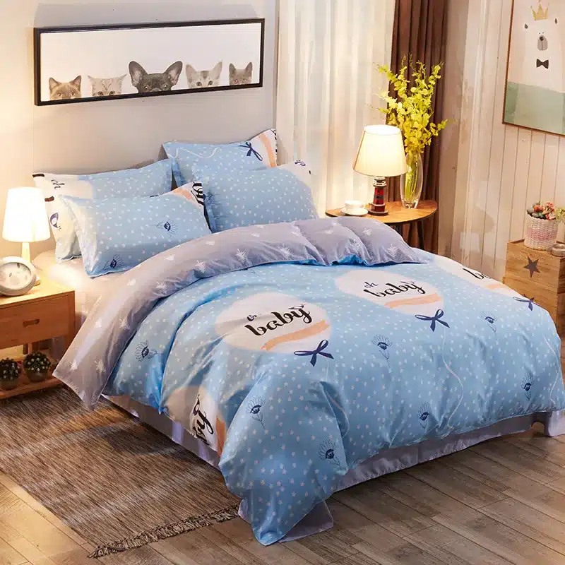 Cactaceae bedding set Mans Stripe duvet cover set summer Green sheet, pillowcase&duvet cover set white black star bed linen set 26