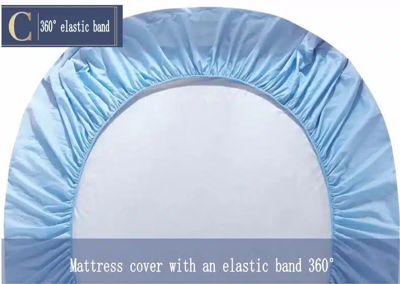Terry Waterproof Mattress Cover /Mattress Protector Cover For Bed Wetting And Bed Bug Breathable Bed Sheet with an elastic band 7