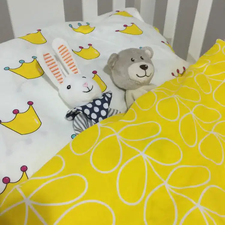 adamant ant 3 Pcs Cotton Crib Bed Linen Kit Cartoon Baby Bedding Set Includes Pillowcase Bed Sheet Duvet Cover Without Filler 18