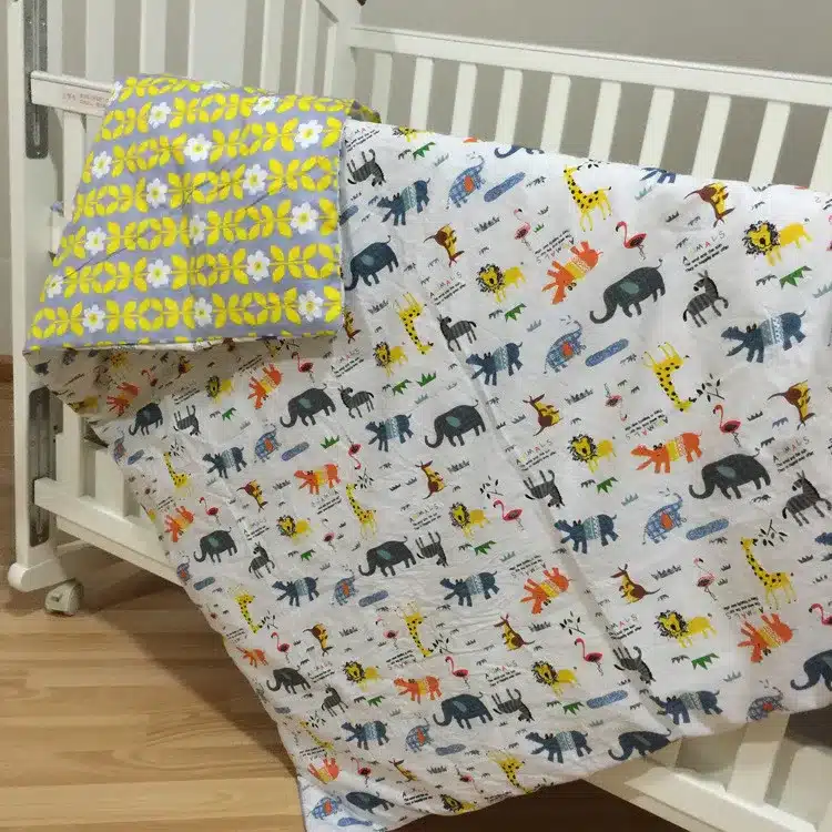 adamant ant 3 Pcs Cotton Crib Bed Linen Kit Cartoon Baby Bedding Set Includes Pillowcase Bed Sheet Duvet Cover Without Filler 24