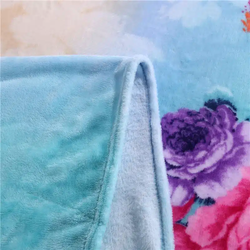 Hot sale cheapHome Textile flower print coral fleece blankets on the bed 4 Size for choice bedclothes Towels can be as bed sheet 14