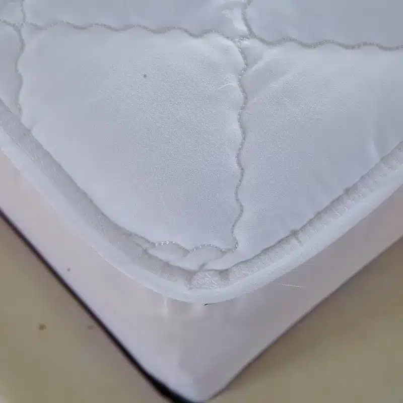 white quilting bed pad fitted sheets linens sanding polyester fabric multi-size mattress protection cover 9