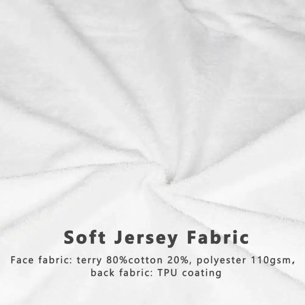 120x200cm Luxury Terry Cloth Waterproof Mattress Protector Fitted Sheet Mattress Cover with Elastic Machine Washable Anti Mite 20
