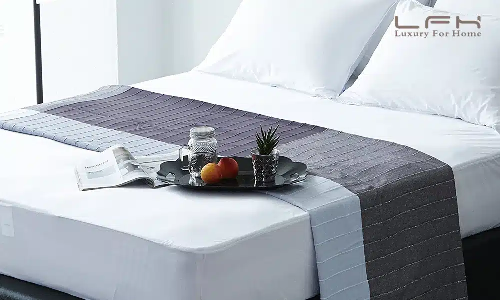 LFH 80X200cm Sheet Non-toxic Smooth Mattress Protector 100% Waterproof Bed Bug Proof Hypoallergenic five-Sided Mattress Cover 3