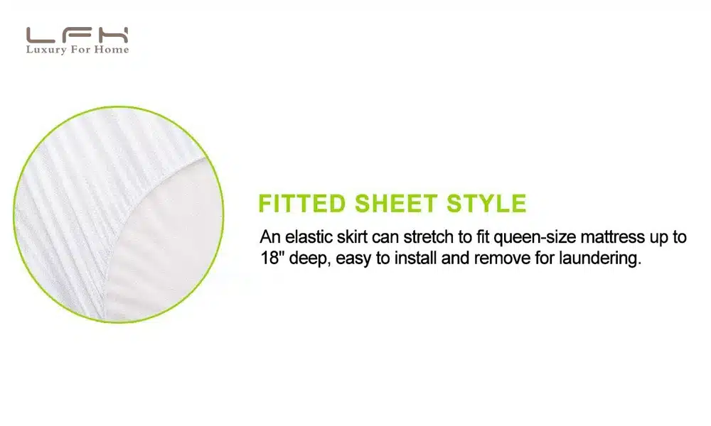 LFH 80X200cm Sheet Non-toxic Smooth Mattress Protector 100% Waterproof Bed Bug Proof Hypoallergenic five-Sided Mattress Cover 6