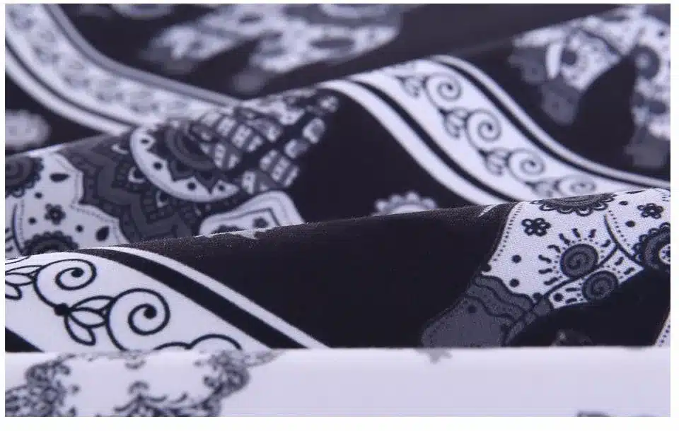 BeddingOutlet Bohemia Bedding Set Vanitas Modern Bedclothes Indian Home Black and White Printed Quilt Cover with Pioowcases 4Pcs 12