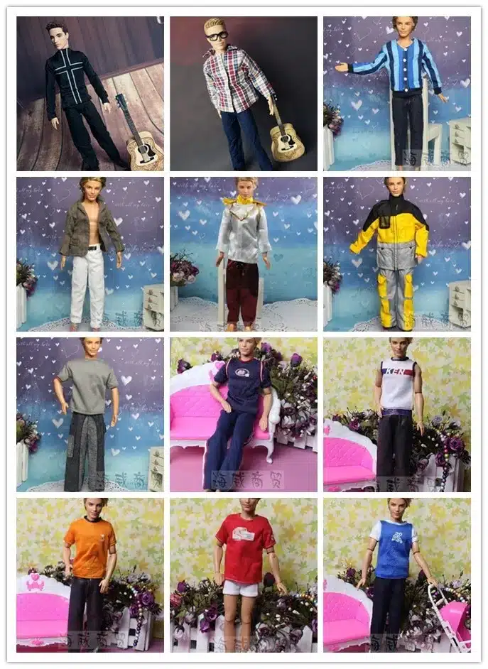 5 sets clothes For Barbie boyfriend Dolls 1/6 ken nice baby toys Girls Gift pullip boy Doll Accessories casual suit lot clothing 9