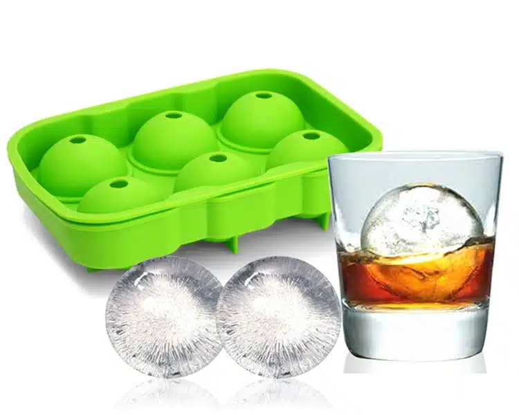 Whiskey Cocktail Big Ice Cube Tray 6 Holes Ice Cube Form Round Shaped Ice Ball Maker Silicone Ice Mold Bar Kitchen Accessories 9