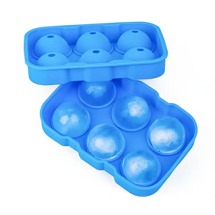 Whiskey Cocktail Big Ice Cube Tray 6 Holes Ice Cube Form Round Shaped Ice Ball Maker Silicone Ice Mold Bar Kitchen Accessories 13