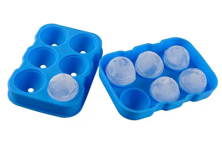 Whiskey Cocktail Big Ice Cube Tray 6 Holes Ice Cube Form Round Shaped Ice Ball Maker Silicone Ice Mold Bar Kitchen Accessories 12