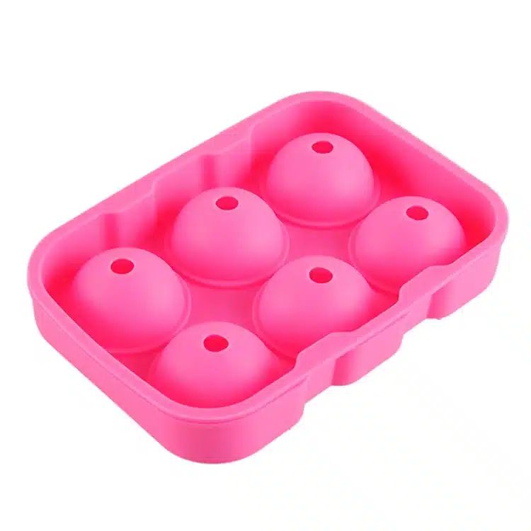 Whiskey Cocktail Big Ice Cube Tray 6 Holes Ice Cube Form Round Shaped Ice Ball Maker Silicone Ice Mold Bar Kitchen Accessories 14