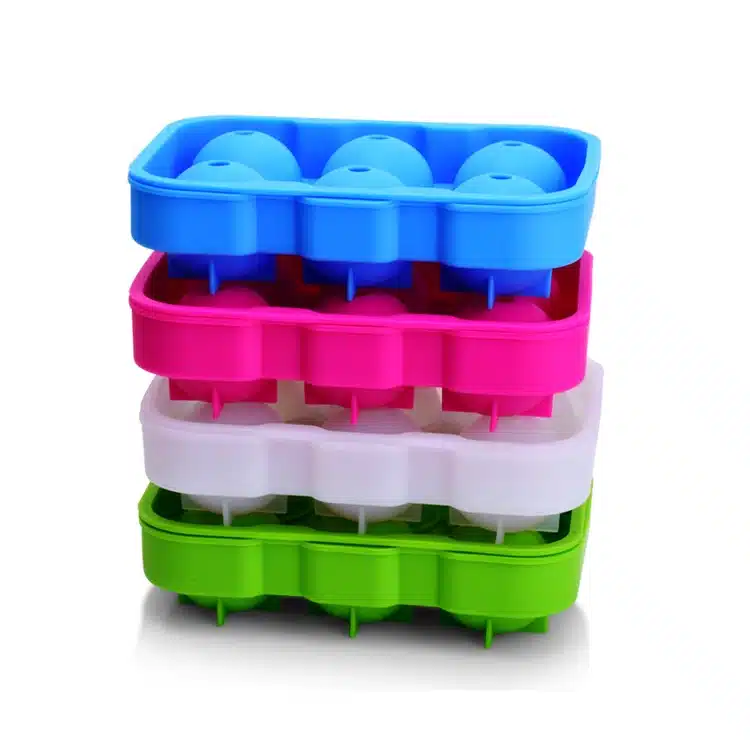 Whiskey Cocktail Big Ice Cube Tray 6 Holes Ice Cube Form Round Shaped Ice Ball Maker Silicone Ice Mold Bar Kitchen Accessories 15