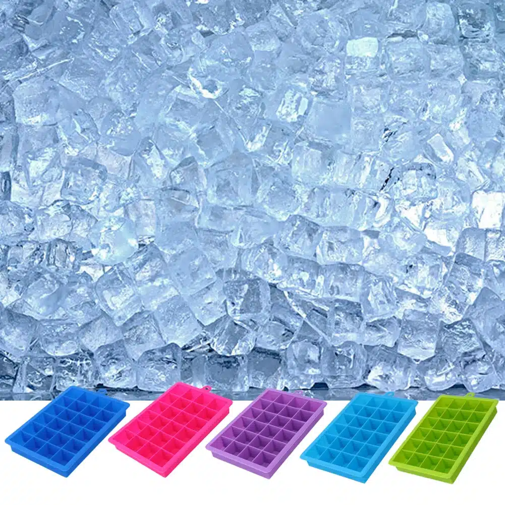 DIY Silicone Ice Cube Mold Square Shape Ice mold 24 Cube Ice Tray Fruit Ice Cream Maker Kitchen Bar Drinking Accessories 5 Color 12