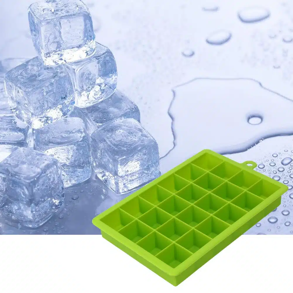 DIY Silicone Ice Cube Mold Square Shape Ice mold 24 Cube Ice Tray Fruit Ice Cream Maker Kitchen Bar Drinking Accessories 5 Color 14