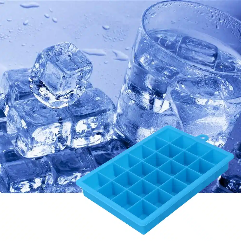 DIY Silicone Ice Cube Mold Square Shape Ice mold 24 Cube Ice Tray Fruit Ice Cream Maker Kitchen Bar Drinking Accessories 5 Color 15