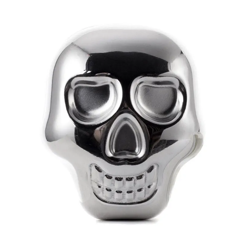 Stainless Steel Skull Ice Cube Cooling Beer Whisky Wine Cocktail Rock Cooler Stones Sipping Chillers Bar Tool 7