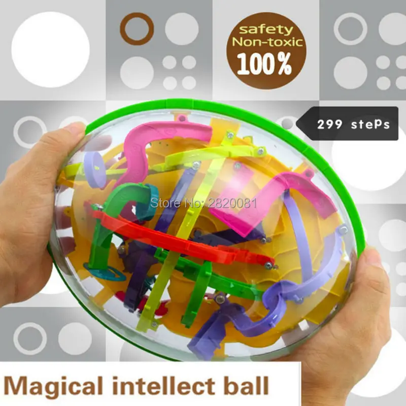 299 steps 3D magical intellect maze ball ,IQ balance logic ability perplexus magnetic toys,training tools smart challenge game 11