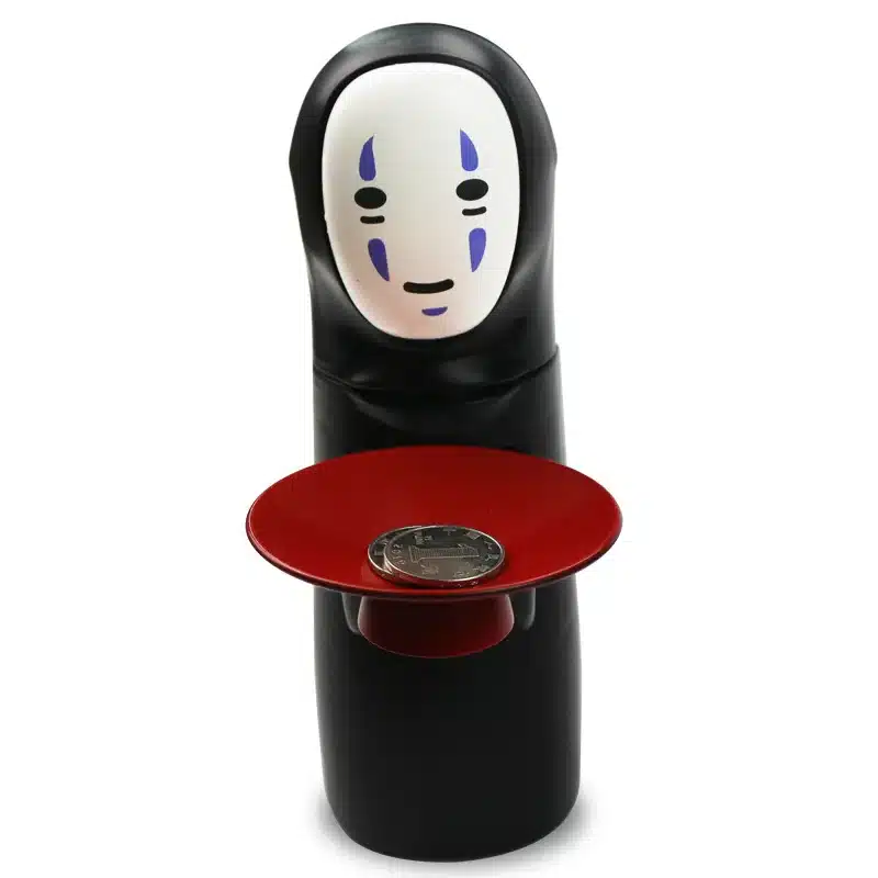 Unique Spirited Away Piggy Bank Kaonashi No-Face 22cm Figures Toy Smart Anime Piggy Bank Powered by 2 AA battery cool Gift Toy 5