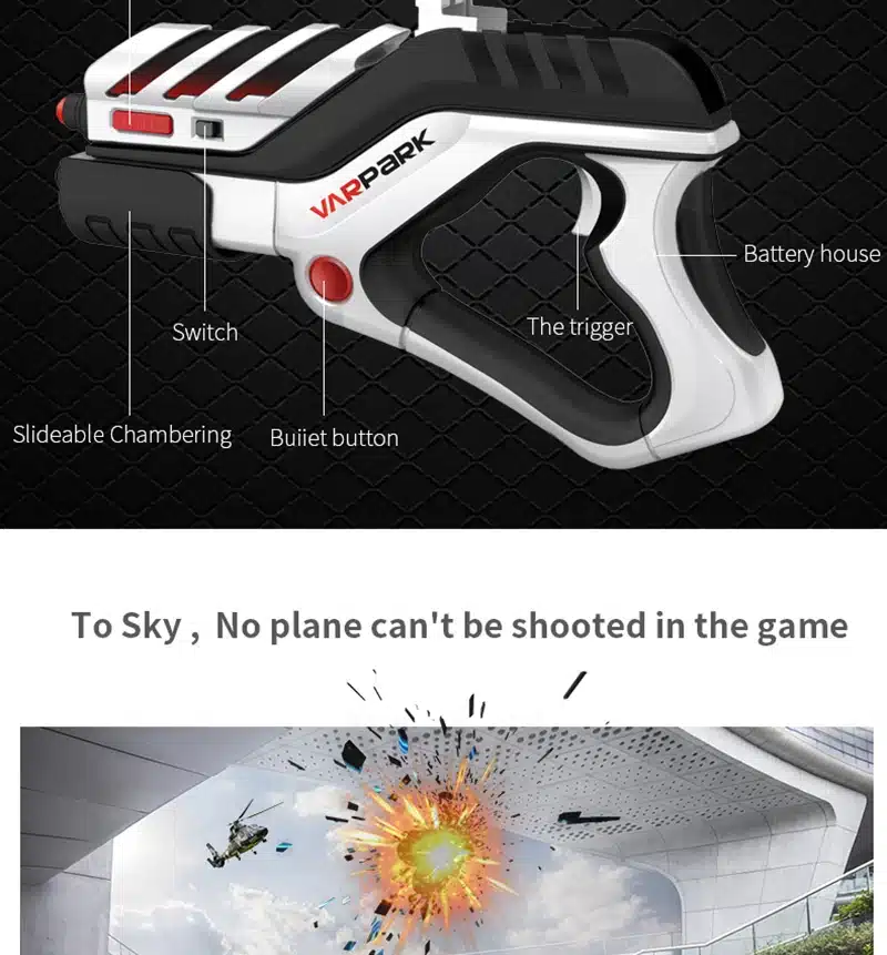 2017 Newest Portable Bluetooth AR-Gun VR AR Game Gun controllers AR Toy Game Gun with 3D AR Games for iPhone Android Smart Phone 6