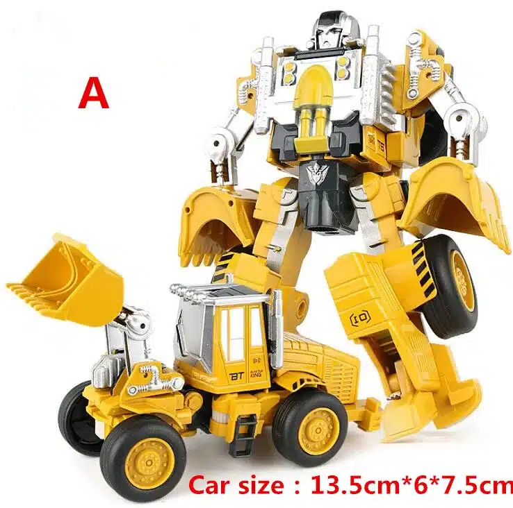 Hot sale Engineering Transformation Car Toy 2 in 1 Metal Alloy Construction Vehicle Truck Assembly Robot Car Kid Toys Boys Gift 3