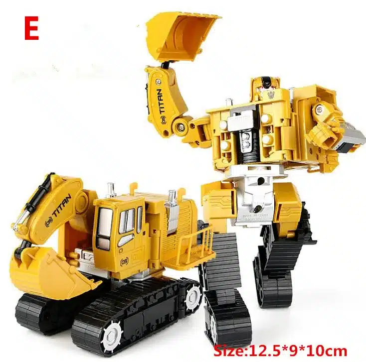 Hot sale Engineering Transformation Car Toy 2 in 1 Metal Alloy Construction Vehicle Truck Assembly Robot Car Kid Toys Boys Gift 20