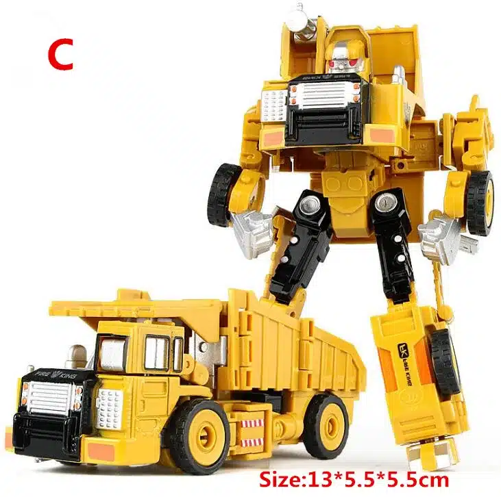 Alloy Engineering Transformation Robot Car Deformation Toy 2 in 1 Metal Alloy Construction Vehicle Truck Assembly Robot Kid Toys 11