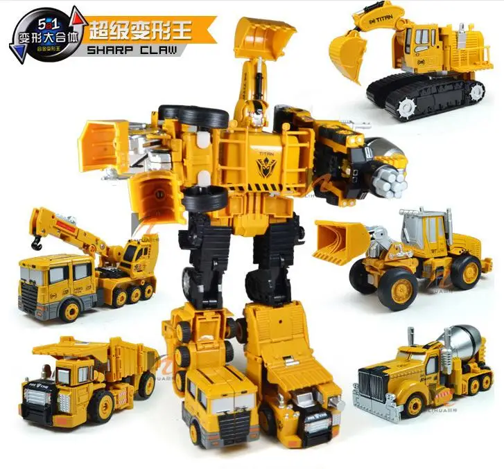 Alloy Engineering Transformation Robot Car Deformation Toy 2 in 1 Metal Alloy Construction Vehicle Truck Assembly Robot Kid Toys 25