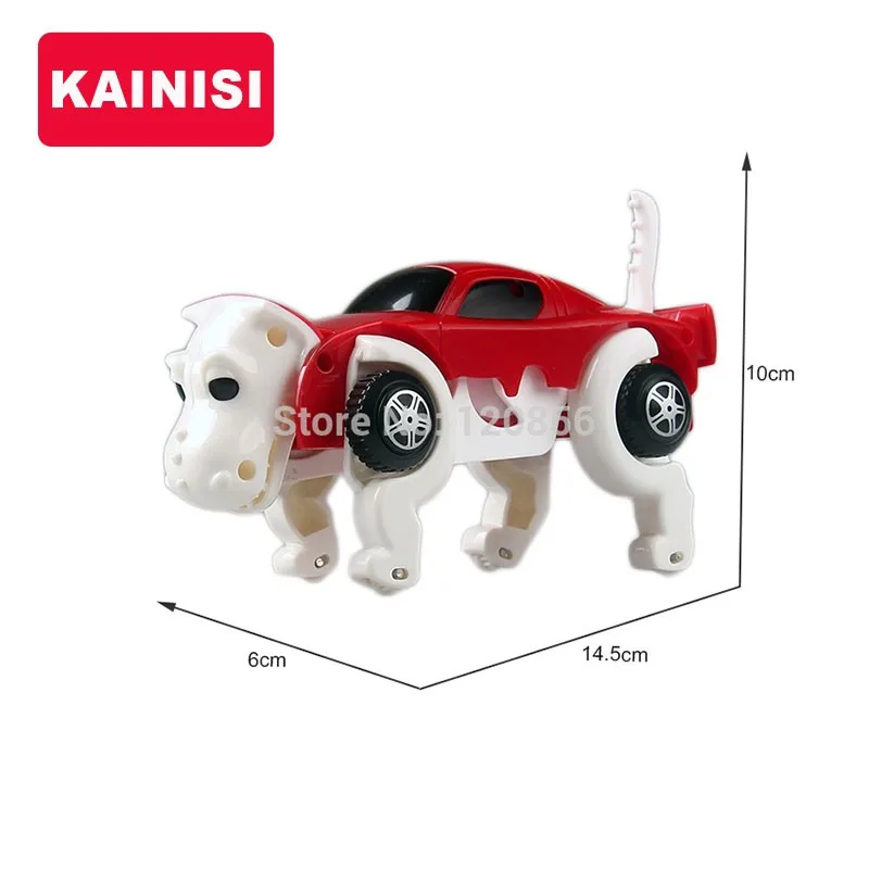 14cm Automatic Dinosaurs Transforming to Car Wind-Up Clockwork No need batteries Transformation toys for children gir boy gift 16