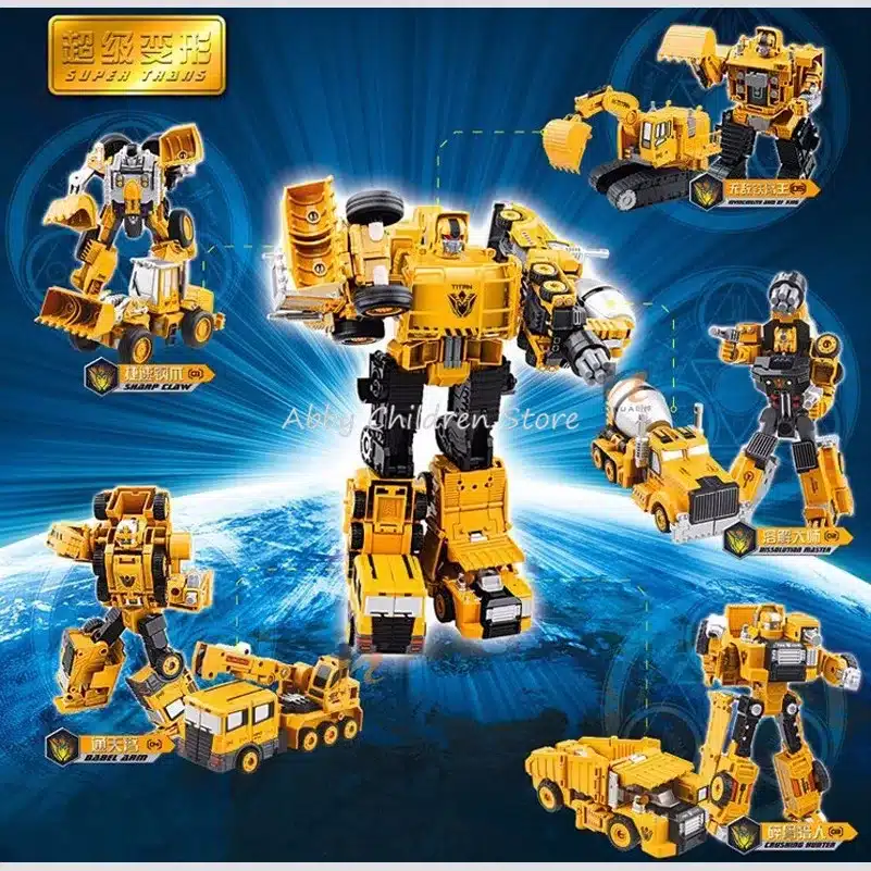Engineering Transportation Car Transformation Toy 2 in 1 Metal Alloy Construction Vehicle Truck Assembly Excavator Oyuncak 2