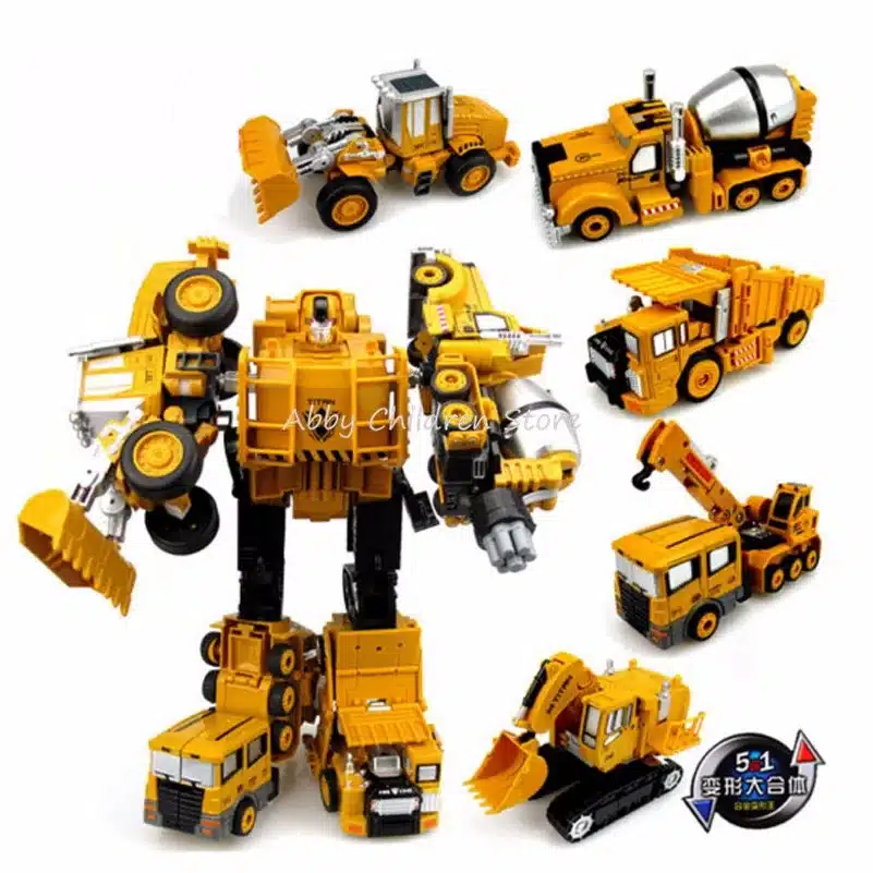 Engineering Transportation Car Transformation Toy 2 in 1 Metal Alloy Construction Vehicle Truck Assembly Excavator Oyuncak 4