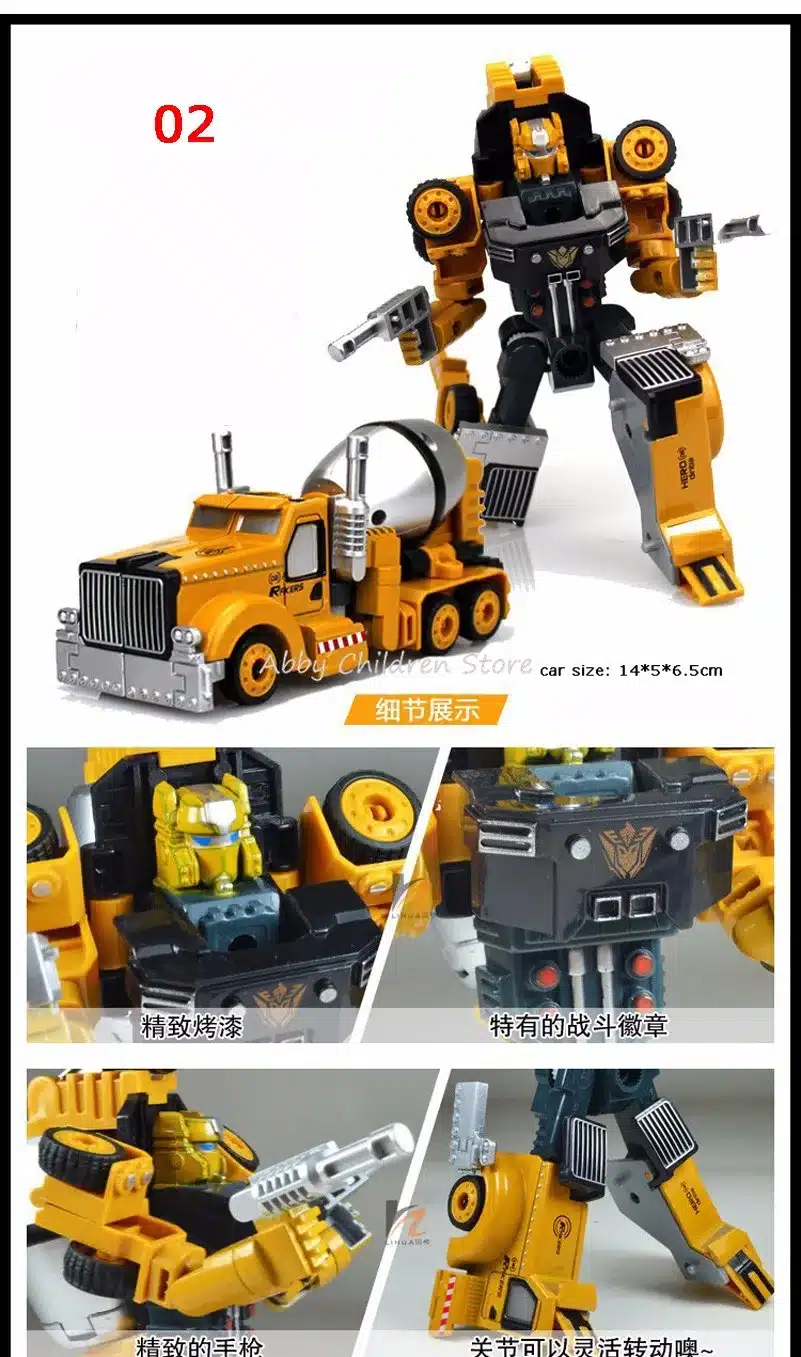 Engineering Transportation Car Transformation Toy 2 in 1 Metal Alloy Construction Vehicle Truck Assembly Excavator Oyuncak 11
