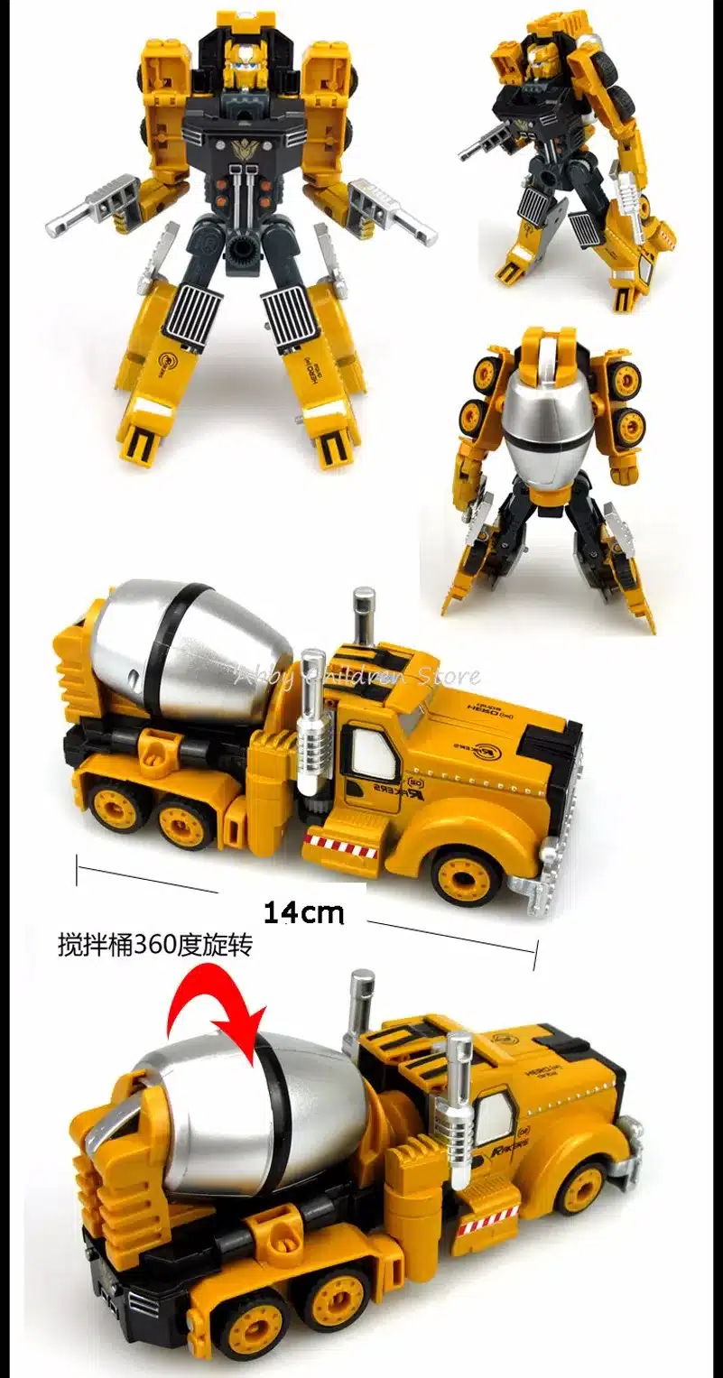 Engineering Transportation Car Transformation Toy 2 in 1 Metal Alloy Construction Vehicle Truck Assembly Excavator Oyuncak 12