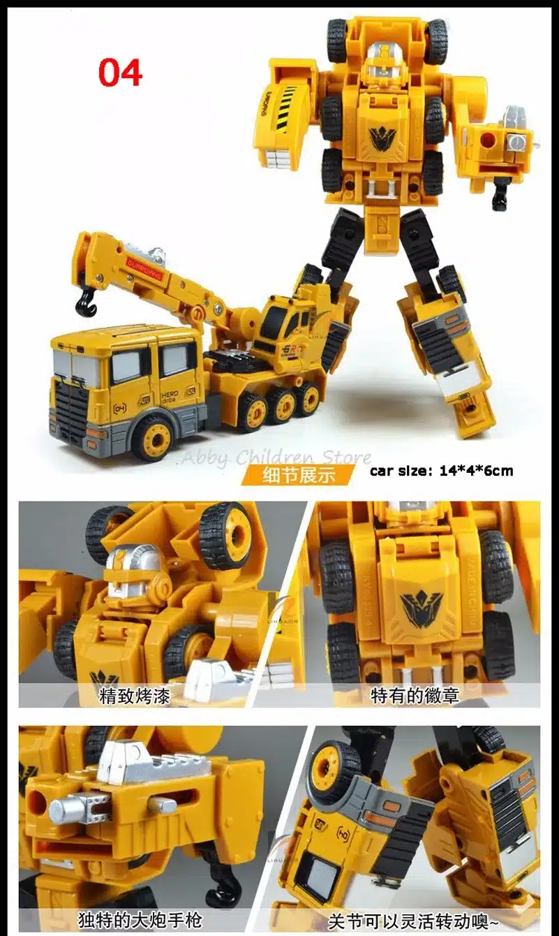 Engineering Transportation Car Transformation Toy 2 in 1 Metal Alloy Construction Vehicle Truck Assembly Excavator Oyuncak 15
