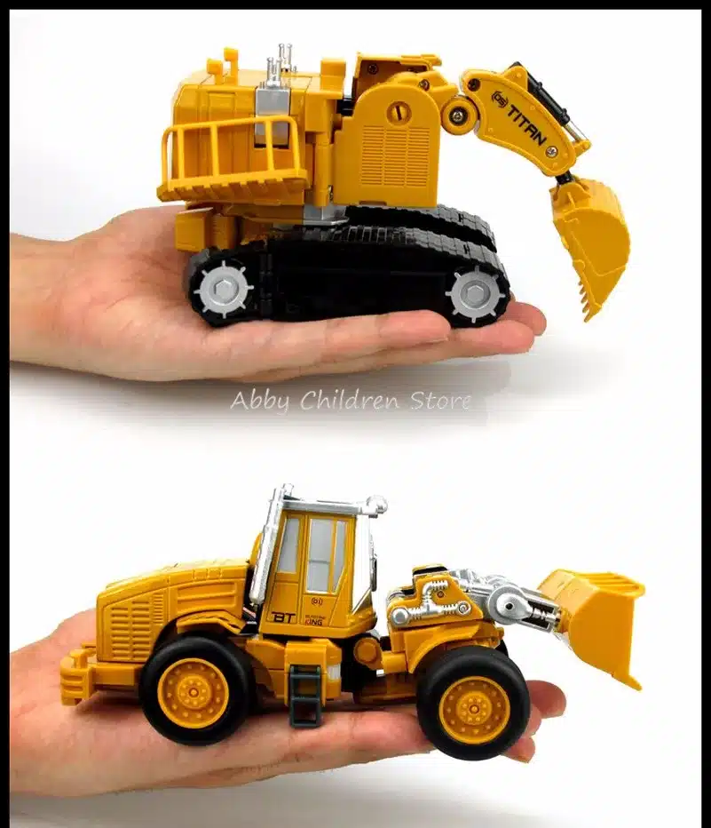 Engineering Transportation Car Transformation Toy 2 in 1 Metal Alloy Construction Vehicle Truck Assembly Excavator Oyuncak 21