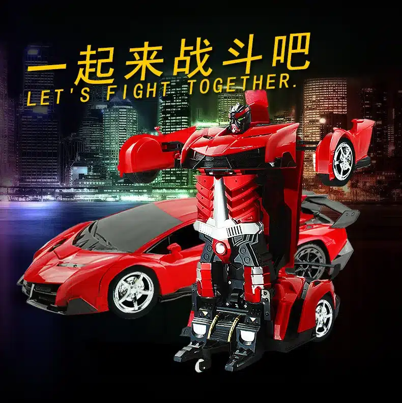 2In1 RC Car Sports Car Transformation Robots Models Remote Control Deformation Car RC fighting toy KidsChildren's Birthday GiFT 1